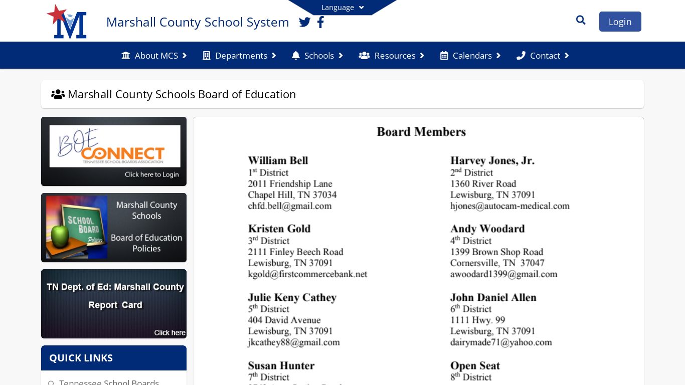 Marshall County Schools Board of Education - Marshall County School System